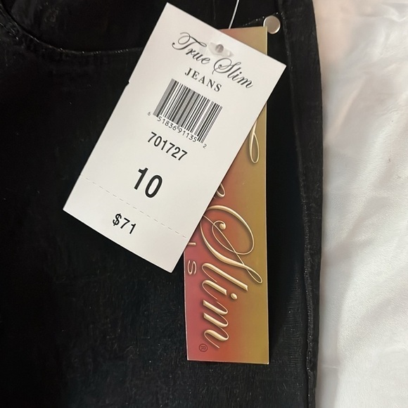 New with tags Jean leggings black size 10 dressy capris - Picture 9 of 10